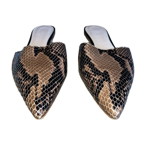 Club Monaco Snakeskin Mules Women’s 38.5 - Picture 2 of 8